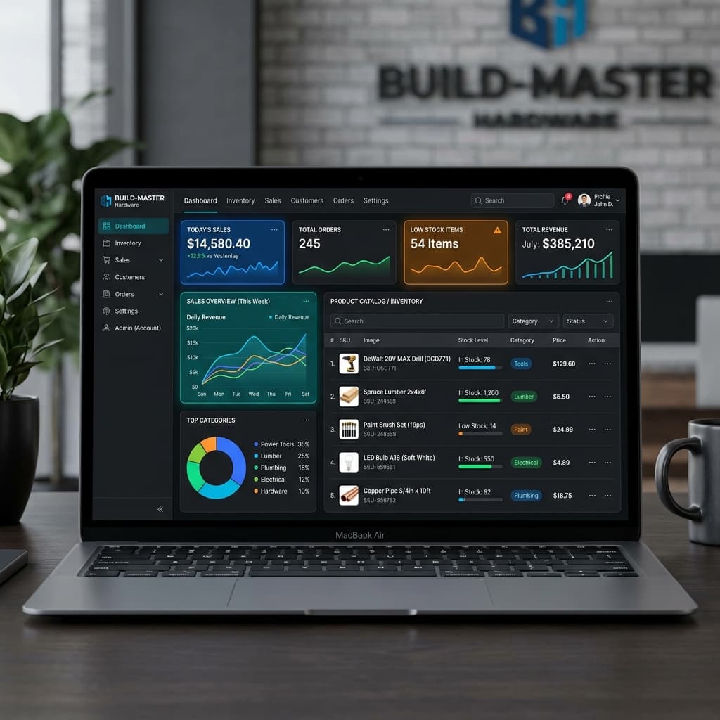 BuildPOS Dashboard Mockup